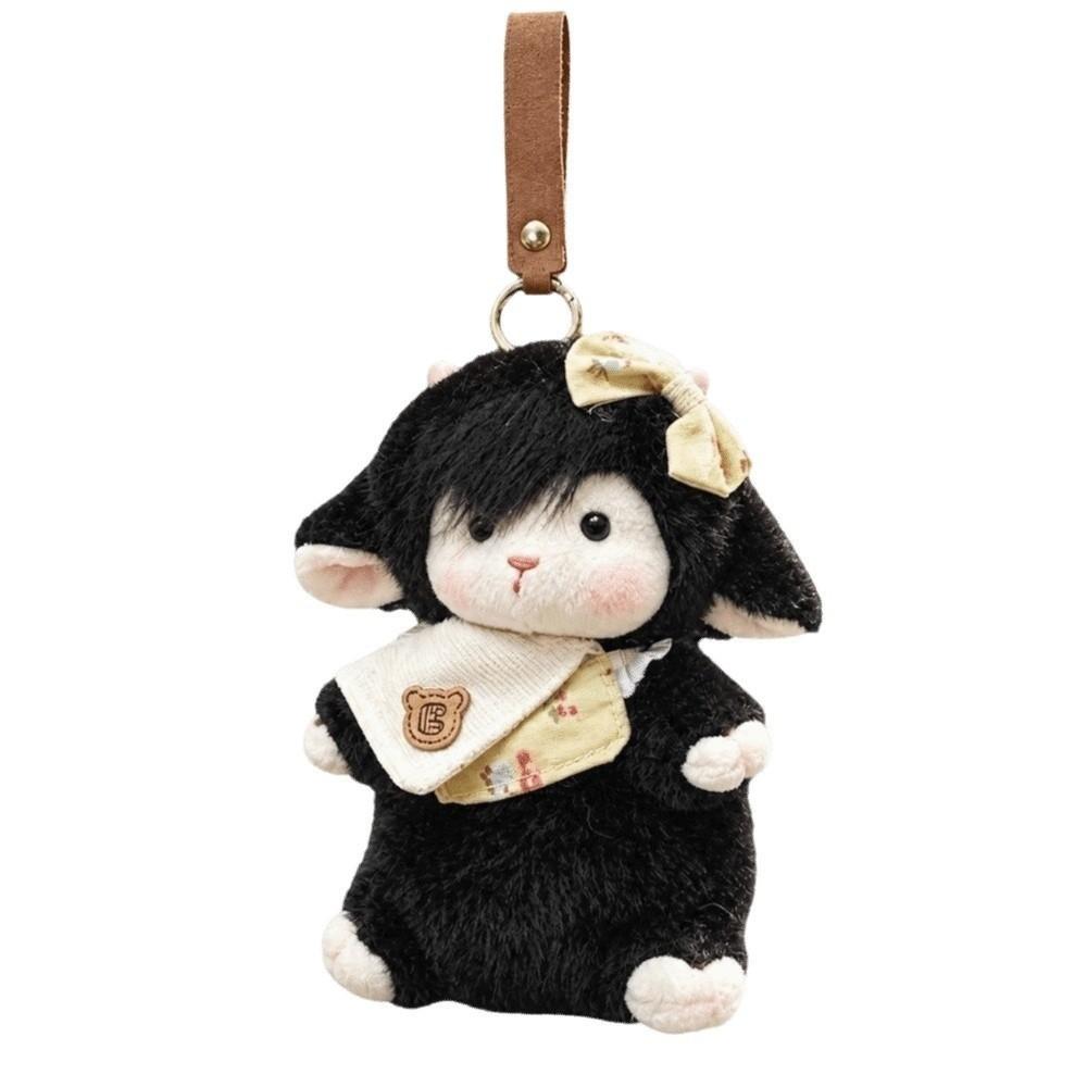 Soft Plush Lamb Pendant Fluffy Pocket Toy Doll Desk Companion Mascot Daily Accessories