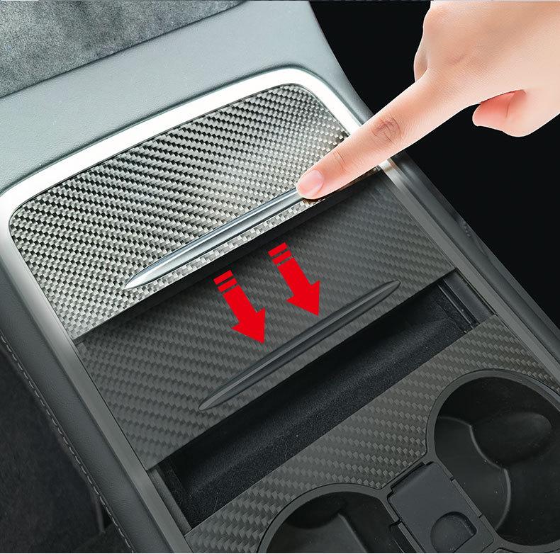 Real Carbon Fiber Center Console Trim for Tesla Model 3/Y