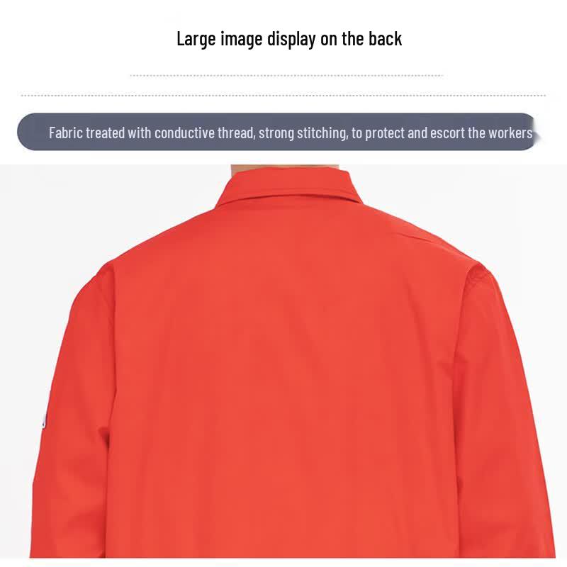 Anti-Static Industrial Protective Long Coat with Hood