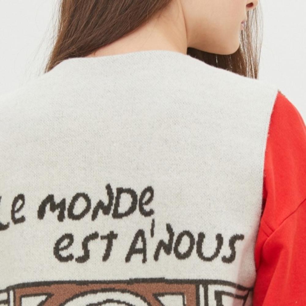 Benetton Benetton Back Knit Goose Down Vest Bapda7461 Iv