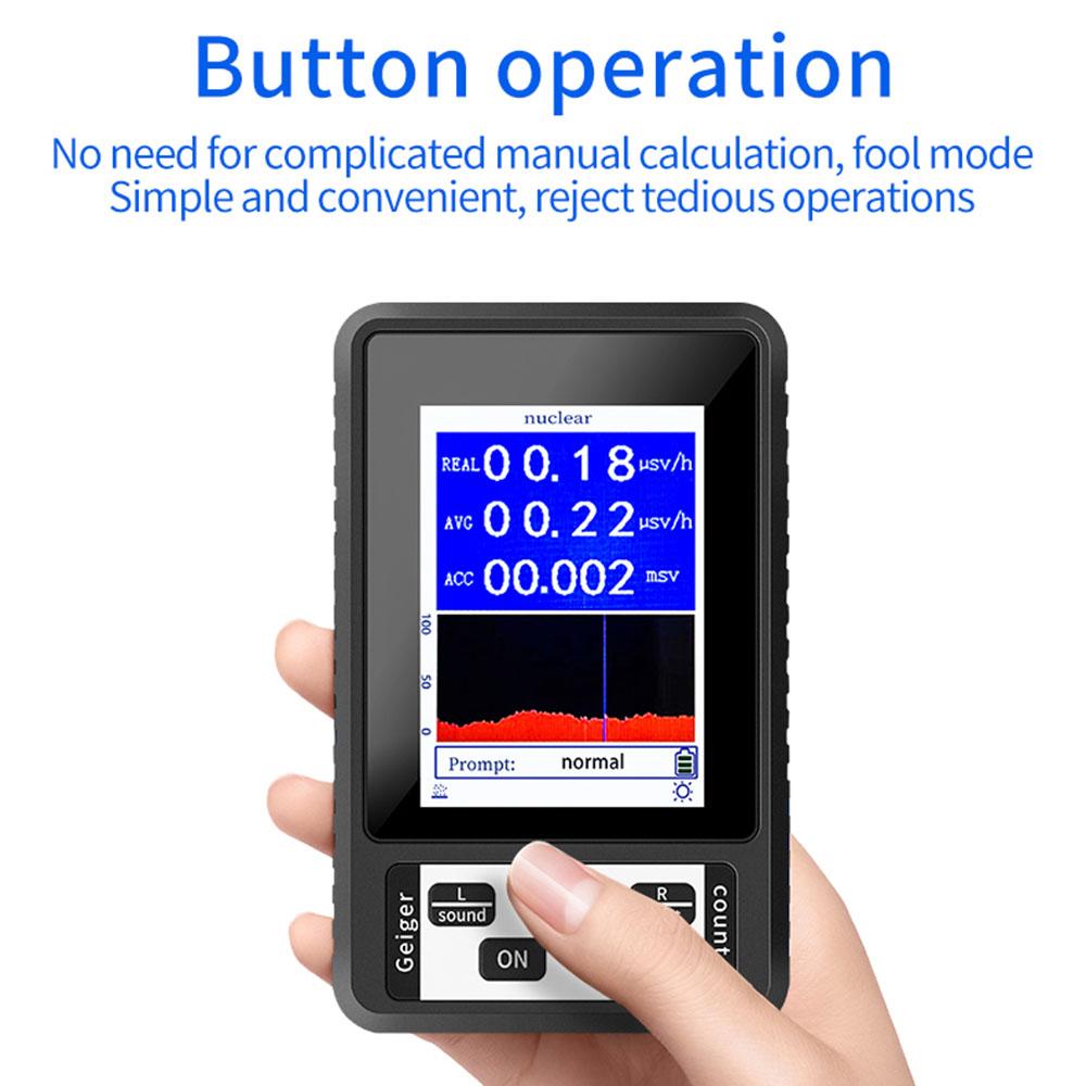 Портативный детектор ядерного излучения, портативный счетчик Гейгера, инструмент для обнаружения рентгеновских лучей, практичный бытовой радиоактивный тестер