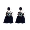 Devil's Eye Drip Oil Alloy Earrings: Trendsetting European & American Street Style