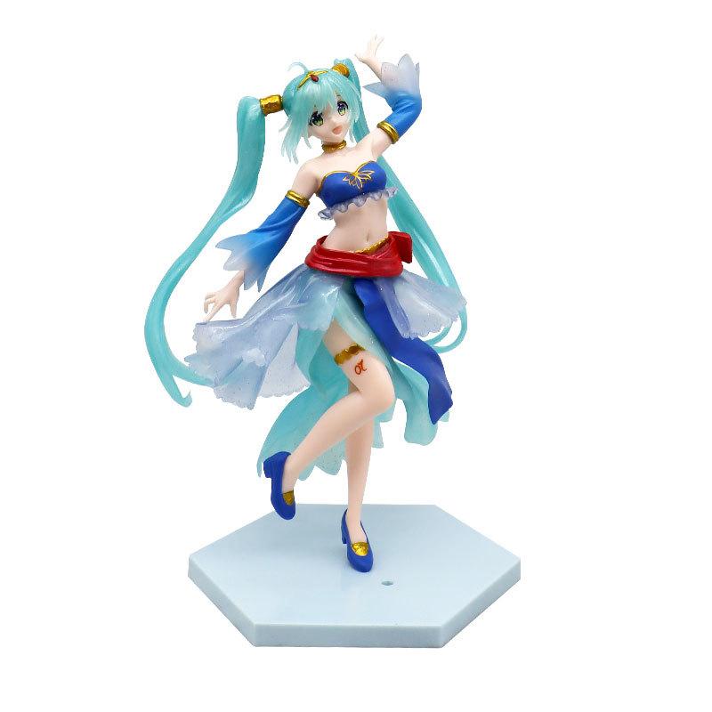 Non-Toxic Hatsune Miku Figures Anime Peripheral Two-Dimensional Beautiful Children Model Case Ornaments Children Gifts Home Decorations