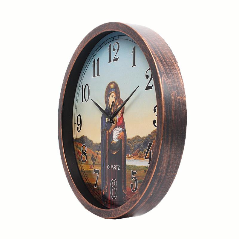 Новые настенные часы Иисуса Спасителя Спальни Гостиная Украшение для дома Настенные часы Гостиная Столовая Бесшумные настенные часы