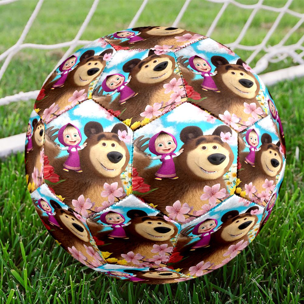 Masha Theme Size 5 Soccer Ball, Suitable for Both Indoor and Outdoor Matches, a Gift Suitable for Everyone.