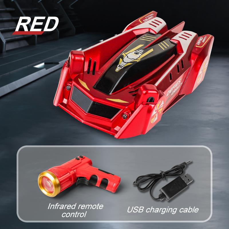 Продукция Инфракрасная индукция Светопреследование Стена-лазалка Машинка Двойной режим трюковая Машинка с дистанционным управлением Зарядка света Детские игрушки
