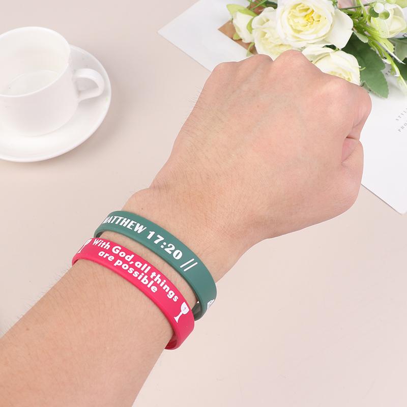 40 шт. Вдохновляющие силиконовые браслеты с библейскими стихами, резиновые браслеты на веру, идеальные христианские подарки для мужчин, женщин и подростков