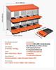 2 Tiers Chicken Nesting Boxes, 8 Compartments, Metal Egg Laying Boxes with Protective Collection Lids, Roll Out Nesting Box, Easy to Assemble, Ideal