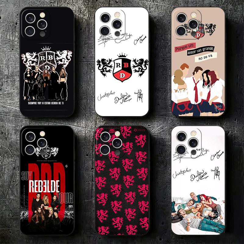 F-Fashion RBD R-Rebelde Мягкий чехол для телефона для iPhone 16 16E 17 Air 15 Pro Max 14 Plus 13 Mini 11 12 7 Черный чехол Задняя крышка