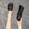 Single Shoes Women's New Spring Casual Flat-soled Small Leather Shoes, the First Layer of Cowhide Retro and Comfortable One-pedal Mother Shoes