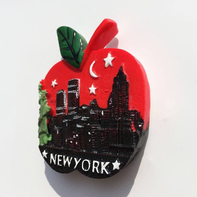 3D Нью-Йорк классические смоляные магниты на холодильник домашняя кухня коллекционные сувениры декоративный подарок для путешествий