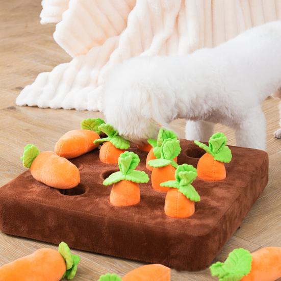 Игрушка для кошек «Морковная грядка» Интерактивная плюшевая игрушка «Морковная грядка» с 45759 пищалками