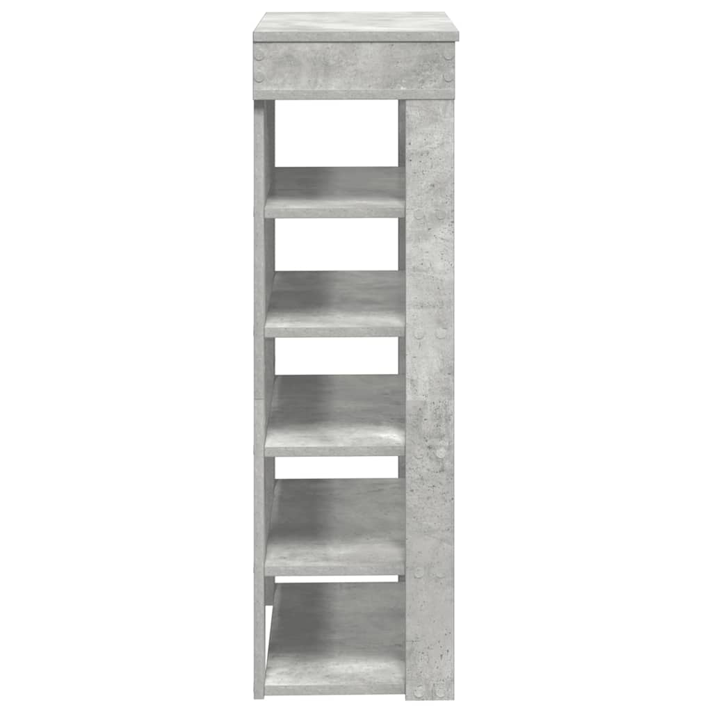 Shoe Rack Concrete Grey 60 x 30 x 98 cm Particleboard
