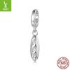 S925 Sterling Silver Opening And Closing Buckle Baguette Pendant Jewelry Accessories Symbolize Dream Diy Charm Beads