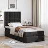 Lit ottoman - Maison Exclusive - 90x200 cm - Similicuir noir - Rangement sous le lit