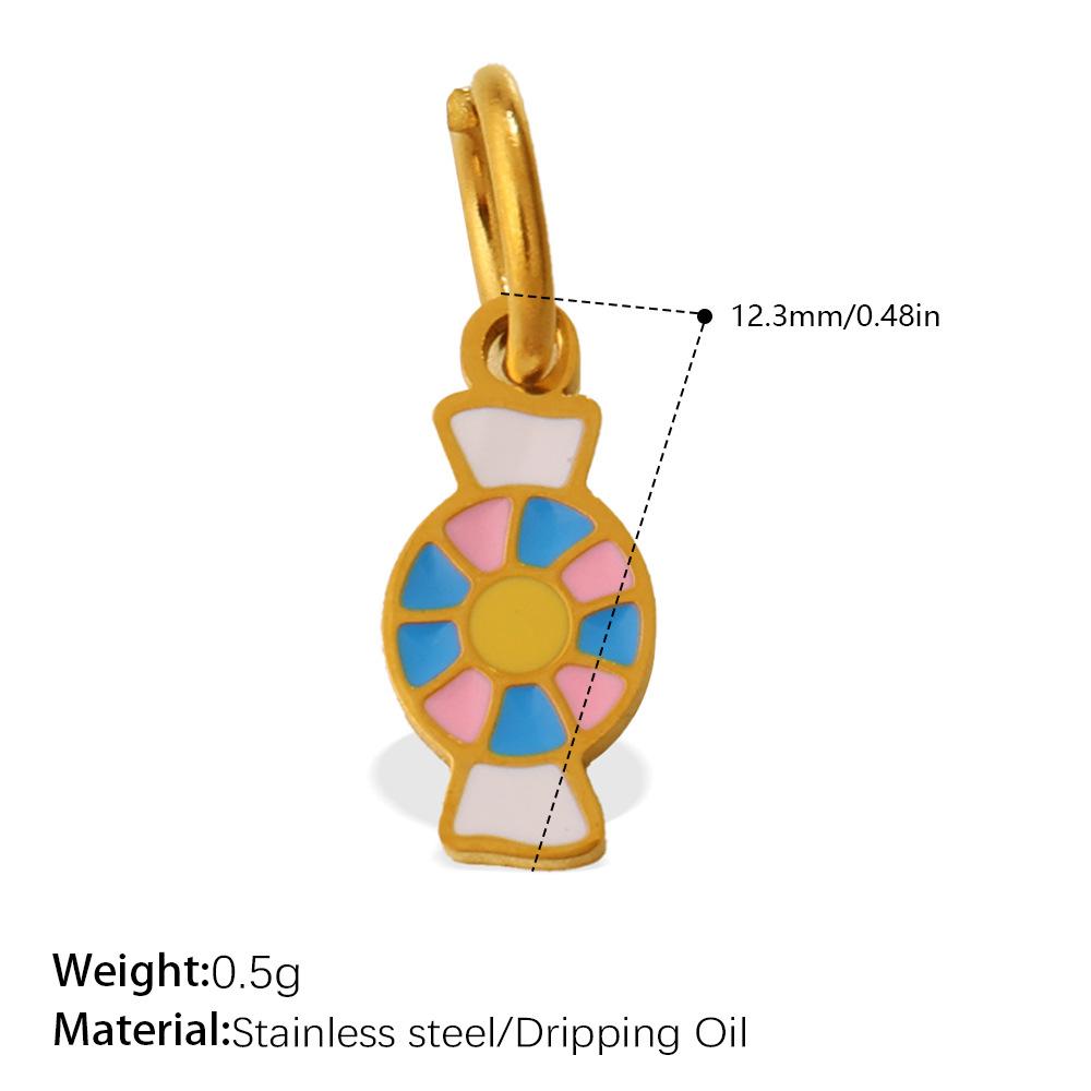 Yori 3Pcs Colorful Dripping Pendant Cartoon Fries Cake Coffee Shaped DIY Accessories for DIY Production of Bracelet Necklac