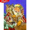 Diamond Embroidery 5D Santa Claus Diamond Painting Deer Kit Mosaic Sale Cartoon Christmas Decorations For Home