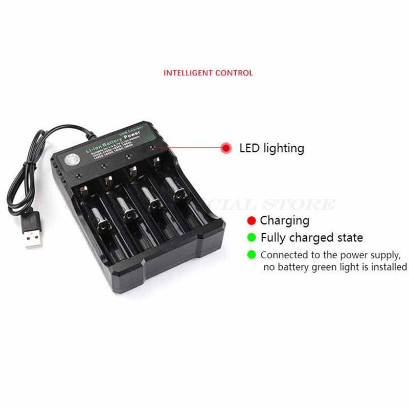 1 2 4 слота 3.7V 18650 14500 USB литий-ионный аккумулятор зарядное устройство независимая зарядка AA 1.5v 18350 16340 адаптер