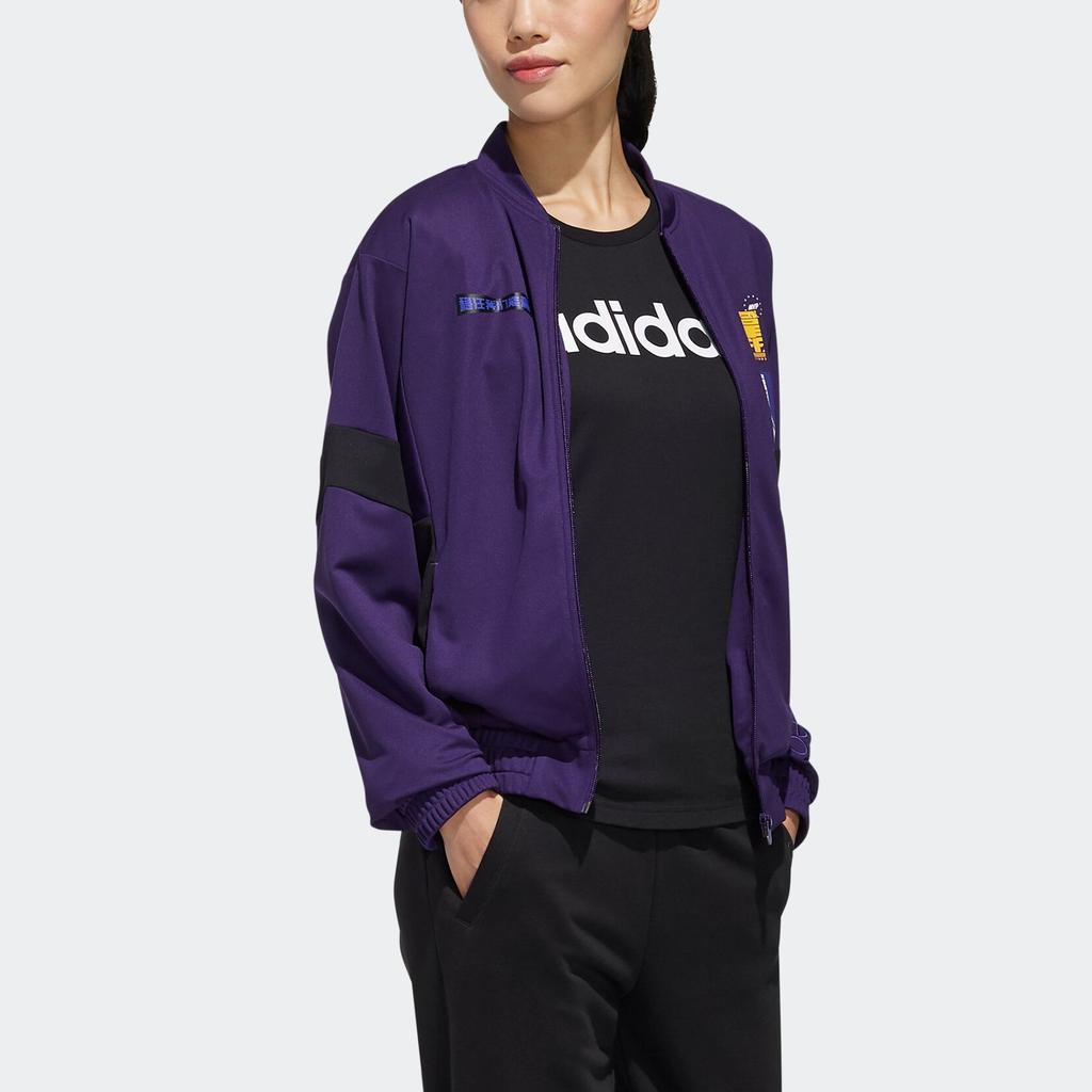 Adidas Neo Color Block Zipper Jacket Women Jackets Deep-Purple GD2182