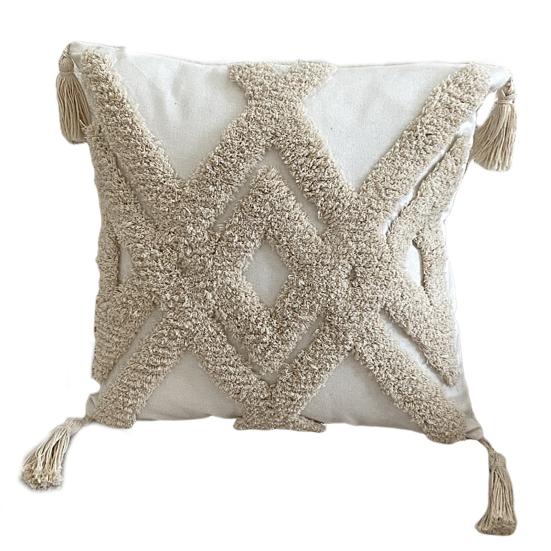 Наволочка стильная богемная этническая кисточка дизайн утолщенная вышитая диванная прикроватная подушка офисная тафтинговая наволочка