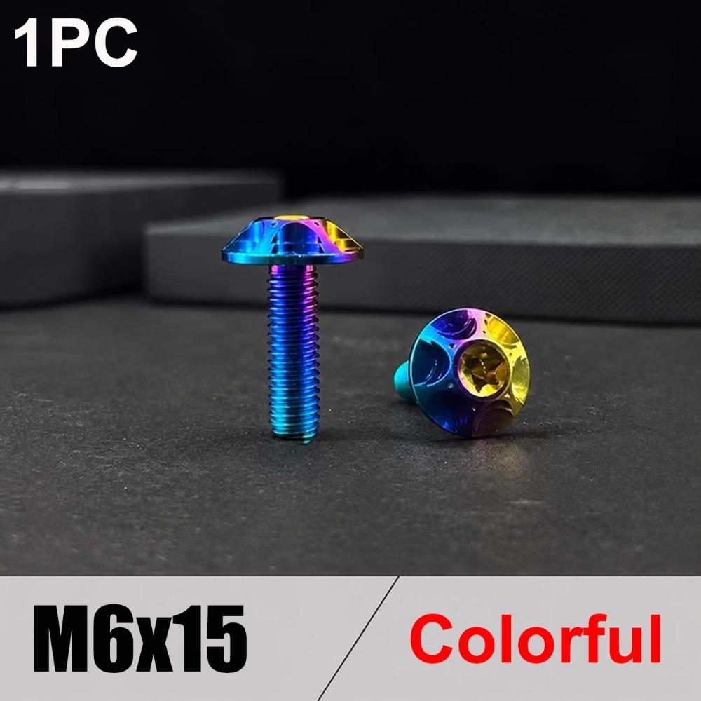 M5/M6 x15mm Titanium Bolts Titanium Decorative Bolts Durable Motorcycle Screw