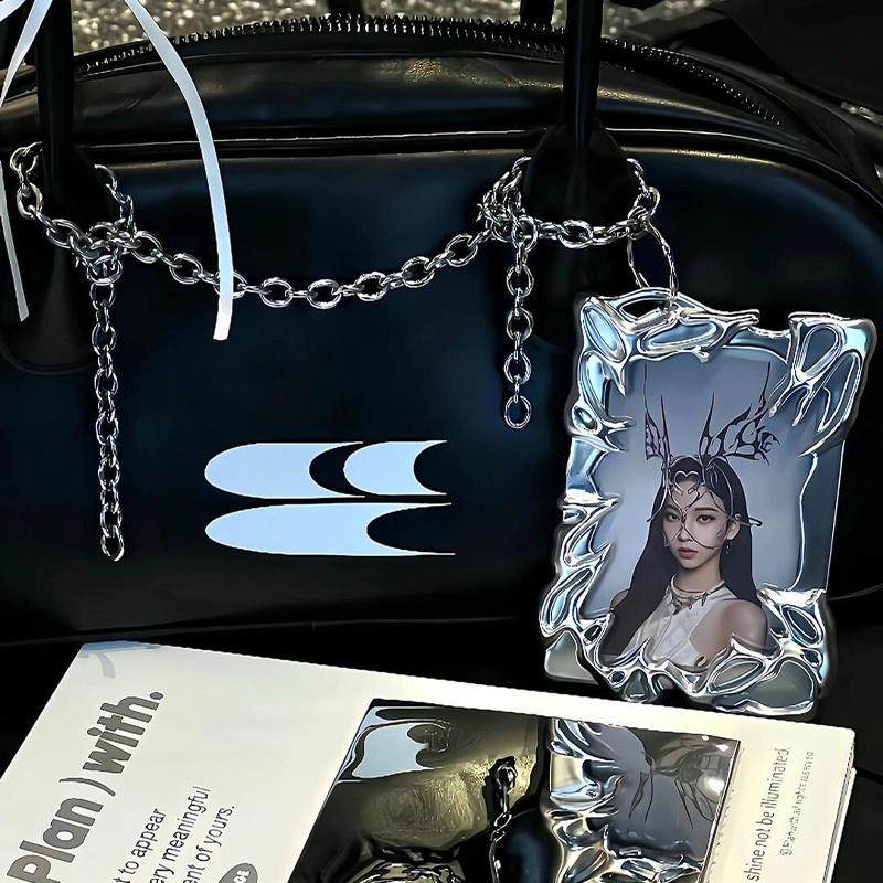 Электрооцинкованный держатель для фотокарточек K-pop Рамка для фотокарточек K-pop Стенд для демонстрации фото айдолов Защитный бокс для хранения фотокарточек K-pop