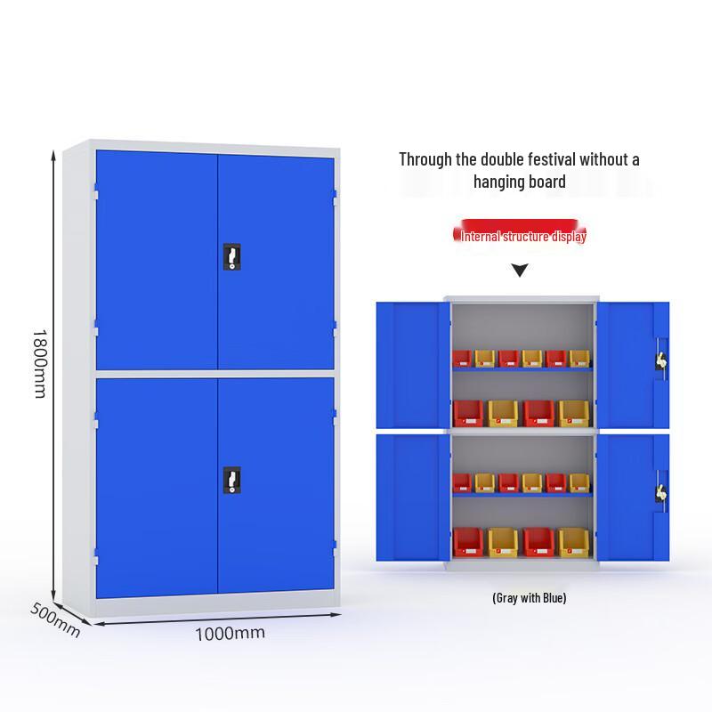 Heavy-Duty Metal Tool Storage Cabinet for Workshop and Garage.