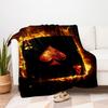 Flaming Ace of Spades Playing Card Wallpapers for iPhone & AndroidBlanket Flannel Throw Blanket for Sofa, Bed, Travel, Camping, Office