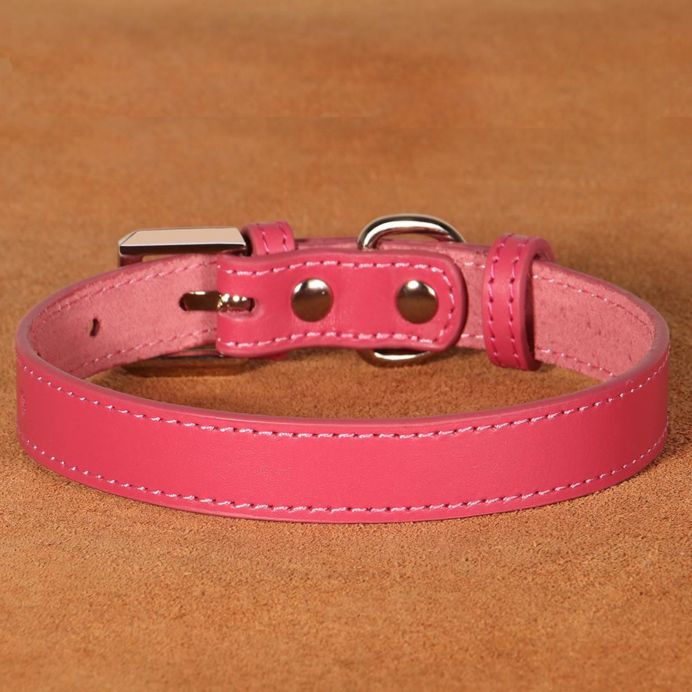 Кожаный ошейник для маленькой собаки, регулируемый ошейник для щенков, прочное ожерелье для кошек и собак маленьких и средних размеров, чихуахуа