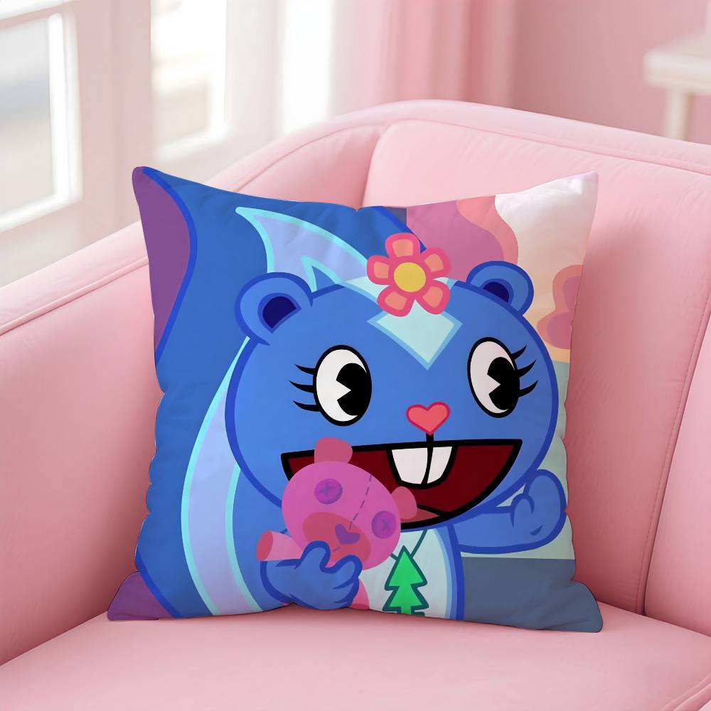 N-Ореховый H-Счастливое Дерево Друзья Наволочка Комфорт Диван-Кровать Шёлковая элегантная Невидимая молния Индивидуальная Декоративная наволочка