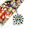 Аниме One Piece Брелок-подвеска с головой скелета с логотипом Луффи Металлический пиратский тематический аксессуар для фанатов Мальчиков Девочек Подарки