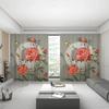 New Swan Cherry Blossom Sunflower Flower High Blackout Curtain Girls Bedroom Space Living Room Thick Shading Curtain Modern Style Drapes