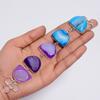 Beautiful Top Grade Qualite 100% Natural Botswana Agate Druzy D Shape Ethnic Style Handmade Jewelry 925 Steling Silver Bracelet 7-8" WSJ4684