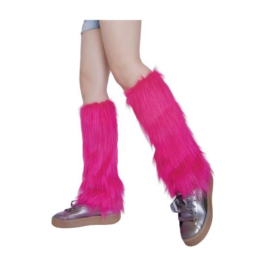 Faux Fur Fuzzy Leg Warmer for Women Girls Soft Plush Furry Boot Covers Winter Warm Boot Cuff Sleeves for Party Costume
