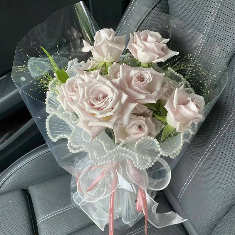 4 ярда упаковка для букета цветов жемчужная пряжа волна роза флористическая упаковка кружевной сетчатый материал свадебный подарок украшения принадлежности