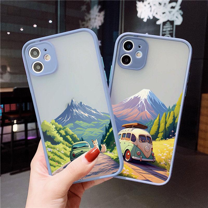 Чехол для телефона для iPhone 16 11 12 13 15 14 Pro Max Mini 7 8 Plus SE20 X XR XS Чехол Путешествие Горный пейзаж Ударопрочный корпус Funda