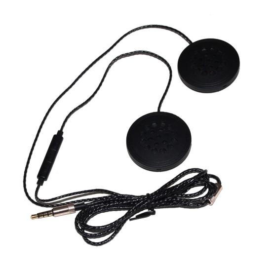 Motorcycle Motorbike Helmet 3.5mm Wire Control Music Headphone Headset with Mic