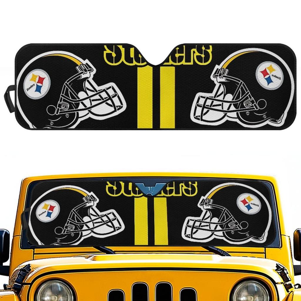 Солнцезащитный козырек для внедорожника Pittsburgh Steelers: Индивидуальная теплозащитная доска из алюминиевой фольги