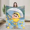 Crayon Shin-chans Flannel Blankets Winter  Super Soft Throw Blanket for Students Bedroom Fashion Bedspread Sofa Bed Cover