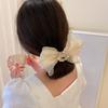 Large Size Mesh Hair Clip Korean Style Crystal Hair Clip Fashion Bow Hair Clip Party