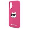 Karl Lagerfeld Klhmp16Sschpplf Iphone16 6.1 Fuksja/Fuschia Hardcase Silicone Choupette Head Print Magsafe