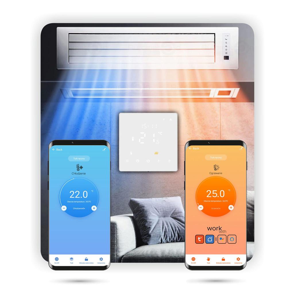Tuya PRO3 WiFi Room Thermostat White