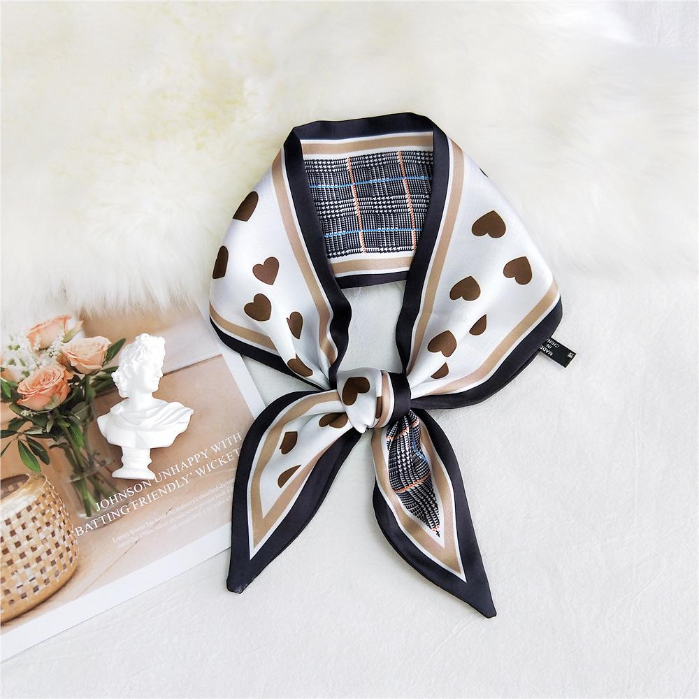 Двусторонний остроконечный шарф для женщин на весну и осень. Тонкая и длинная лента для сумки на запястье. Универсальный декоративный маленький шарф.