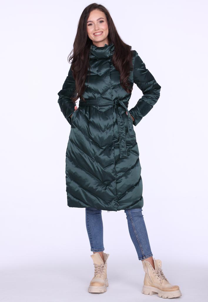 WOMEN' LONG TIE DOWN COAT