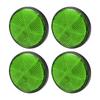 Partuto Set of 4 2.20"x0.31" Universal Reflectors - Round Motorcycle Bike Safety Reflectors for
