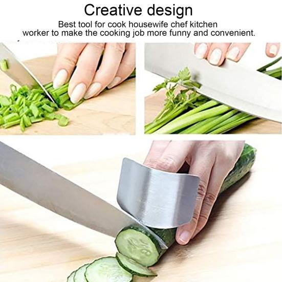 Защита пальцев из нержавеющей стали, безопасная овощерезка, инструмент для защиты рук, кухонный инструмент для защиты пальцев, кухонный гаджет