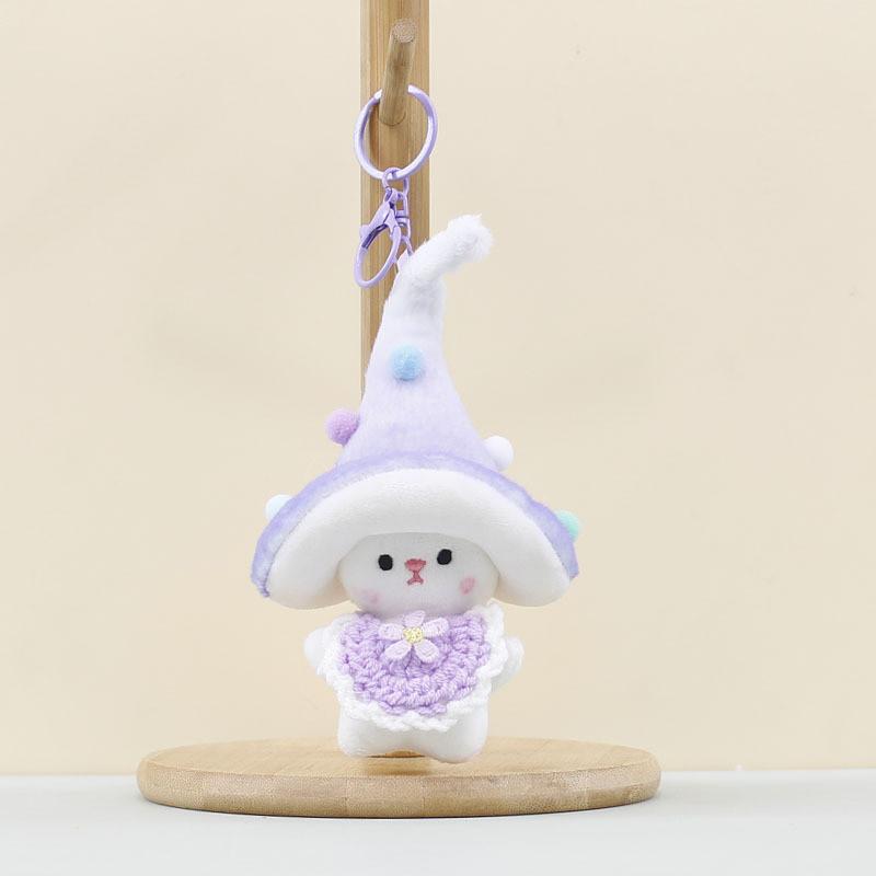 Elf Mushroom Cute Plushie Keychain Pp Cotton Stuffed Soft Toy For Charm Backpack