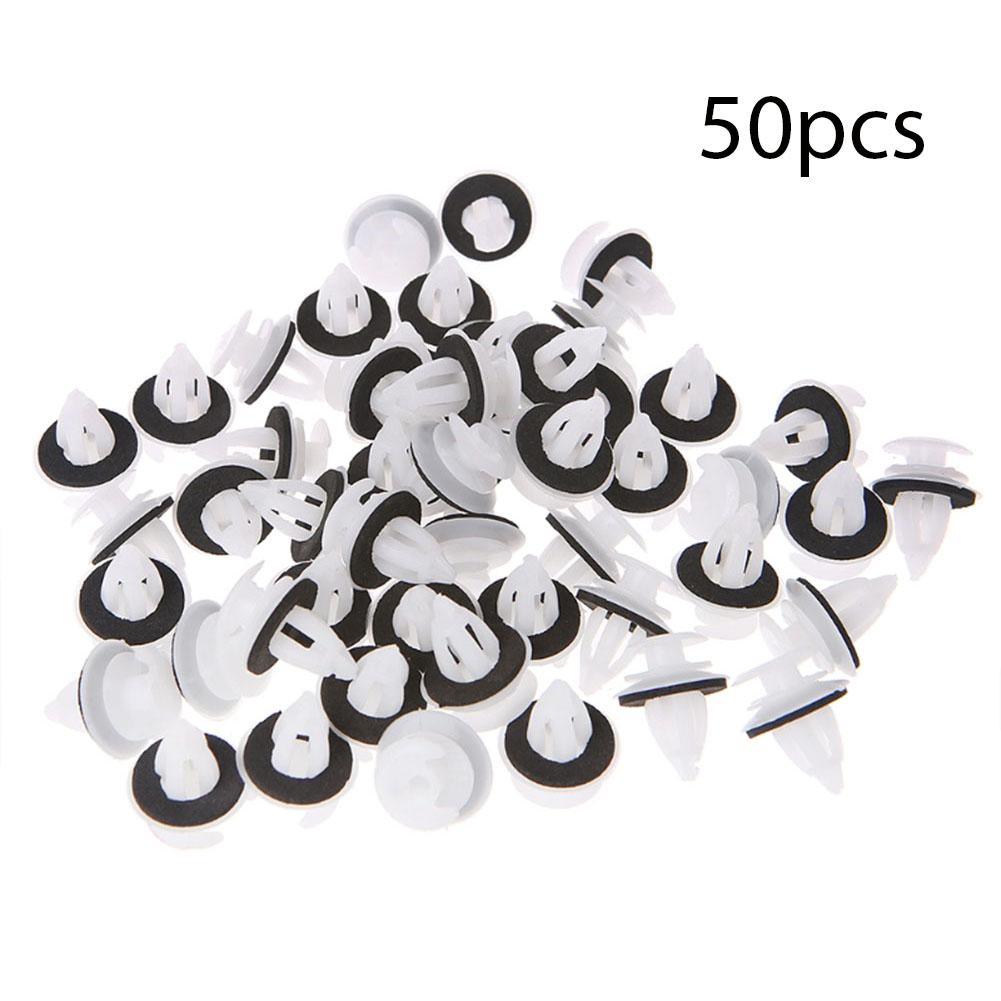50pcs Auto Fastener Clips Nylon Trim Panel Retainer Clips Buckle Interior Decoration for BMW E81 E82 E87 E88 F20 E34 E39 E60 F10