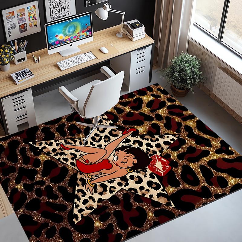 Betty Boop Pattern Rug, Indoor/Outdoor Mat, for Picnic, Gameroom, Bedroom, Office, Living Room, Home Decor Carpet, Birthday Gift