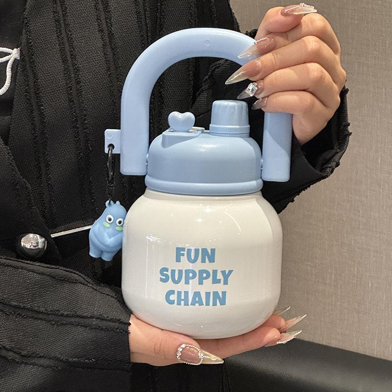 316 Stainless Steel Insulated Water Bottle with Double Spout and Tea Compartment